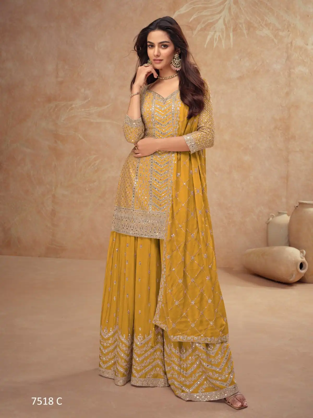 FC 7518 Mustered Chinon Salwar Suit Perfect for Wedding, Party, Diwali, Durga Puja, Temple Visit – . Festive Deal ₹3099. Delivery 4-6 Working Days. | Jump Suits, Tops & Bottoms, Track Suits, Salwar suit, Casual Suits, Creative suits, Designer Suits, Palazzo Suits, Party Wear Suits, Patiala Suits, Straight Suits, Trendy Wear
