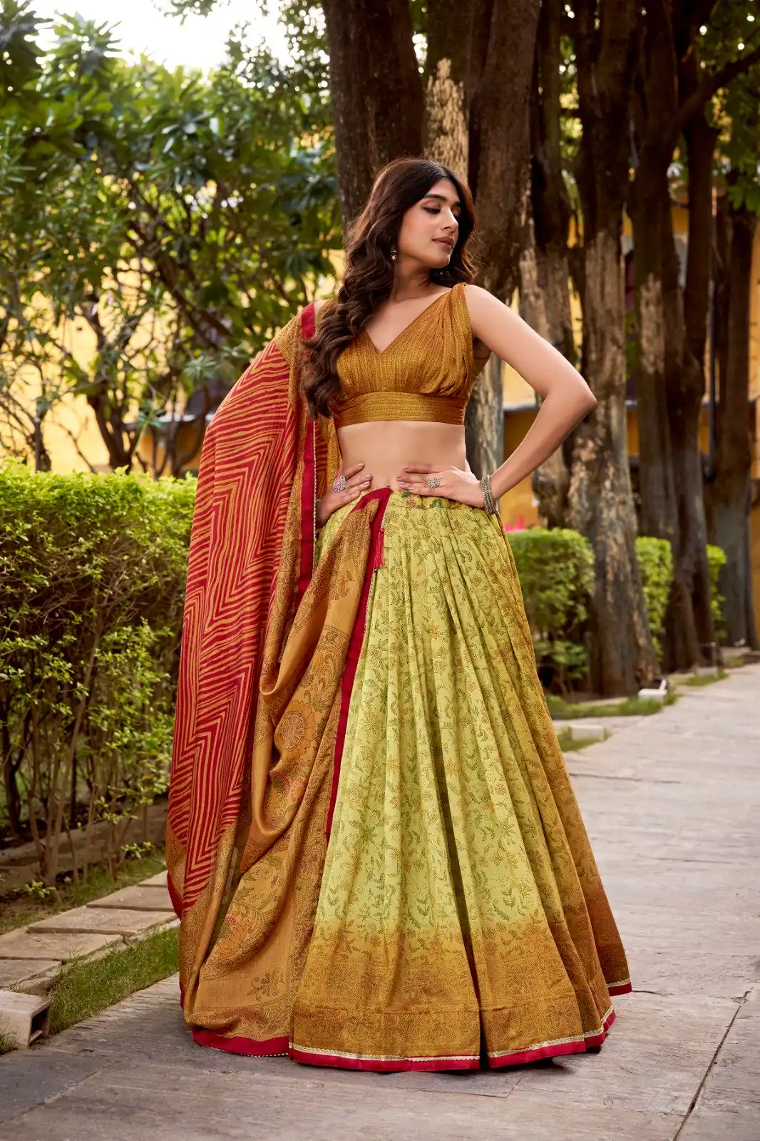 LNB 1253 Mustered in Color Vichitra Silk Designer Work Lehenga Choli . Now at just ₹2399. Delivery 4-6 Working Days. Shop now. | Lehenga, Bollywood Lehenga, Creative Lehenga, Designer Lehenga, Embroidered Lehenga, Party Wear Lehenga