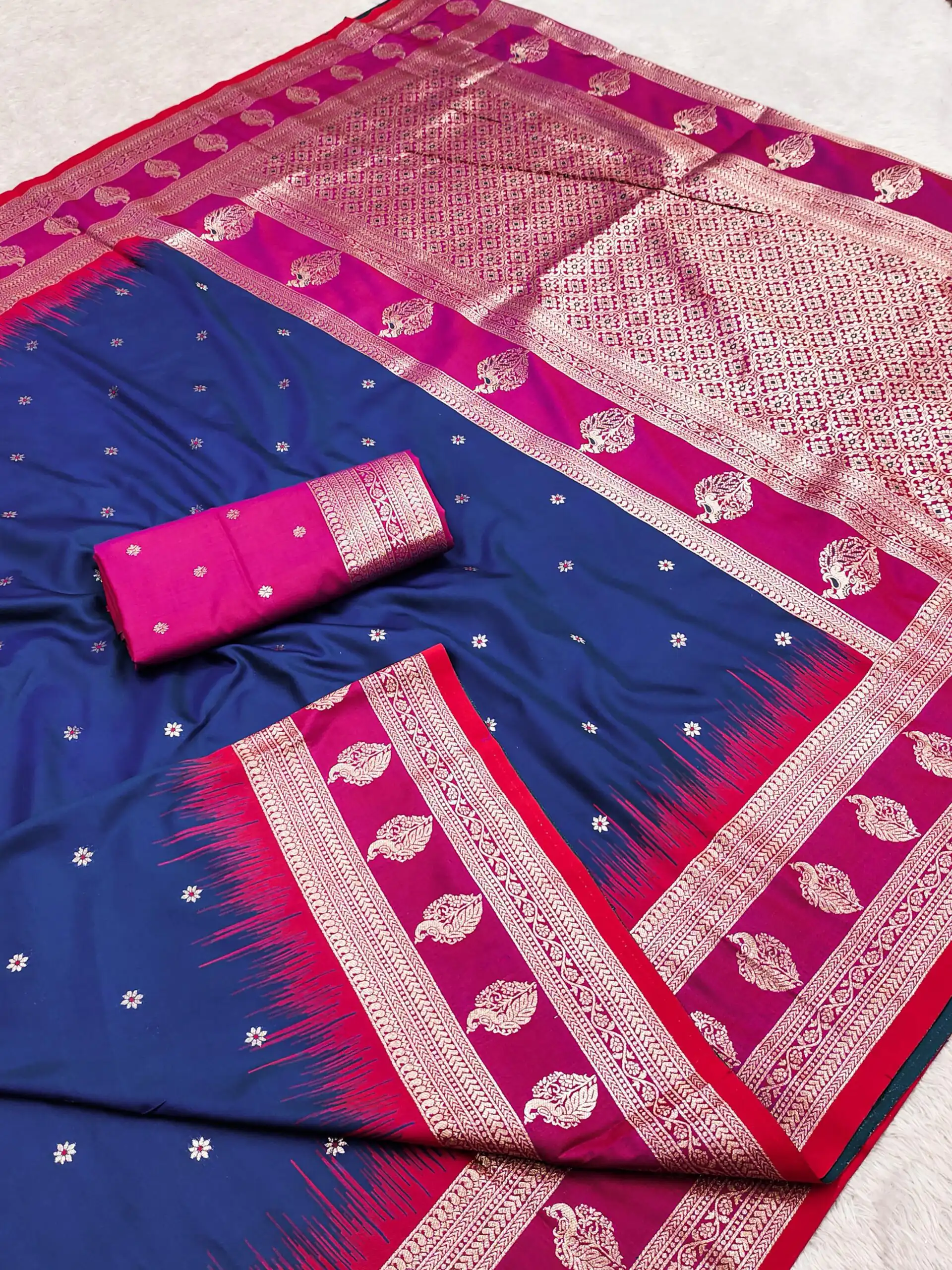 MB 188 Navy Blue in Banarasi Silk Zari Work & Lace Work Saree .Wedding, Party, Festive, Events, Now at just ₹2049. Delivery 4-6 Working Days. Shop now. | Designer Sarees, Sarees, Bollywood Sarees, Creative Sarees, Embroidered Sarees, Ethnic Saree, Modern Digital sarees, Party Wear Sarees