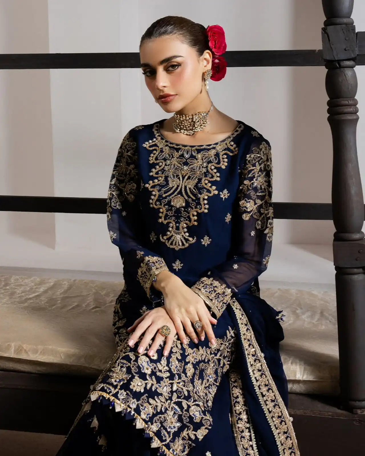 LG 2061 Navy Blue Organza Silk Salwar Suit with Embroidery Work. Exclusive Offer ₹2499. Delivery 4-6 Working Days. Shop now. | Jump Suits, Salwar suit, Casual Suits, Creative suits, Designer Suits, Palazzo Suits, Party Wear Suits, Patiala Suits, Straight Suits