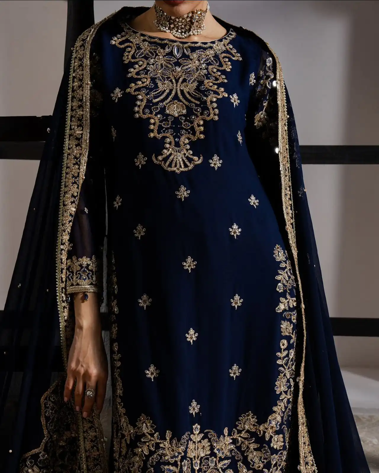 LG 2061 Navy Blue Organza Silk Salwar Suit with Embroidery Work. Exclusive Offer ₹2499. Delivery 4-6 Working Days. Shop now. | Jump Suits, Salwar suit, Casual Suits, Creative suits, Designer Suits, Palazzo Suits, Party Wear Suits, Patiala Suits, Straight Suits