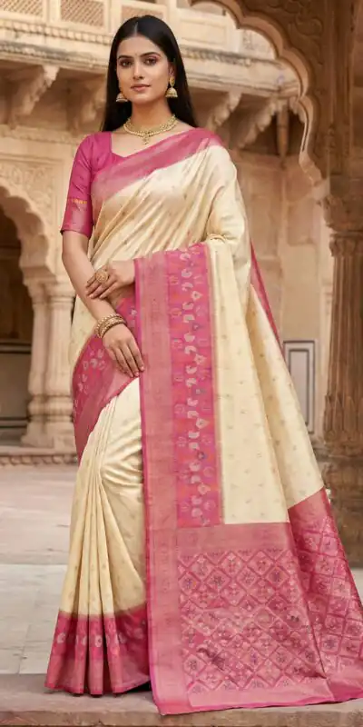 MB 6140 Off White in Color Pochampalli Silk Lace Work & Zari Work Saree . Get it for ₹2049. Delivery 4-6 Working Days. Shop now. | Designer Sarees, Sarees, Bollywood Sarees, Creative Sarees, Embroidered Sarees, Ethnic Saree, Modern Digital sarees, Party Wear Sarees