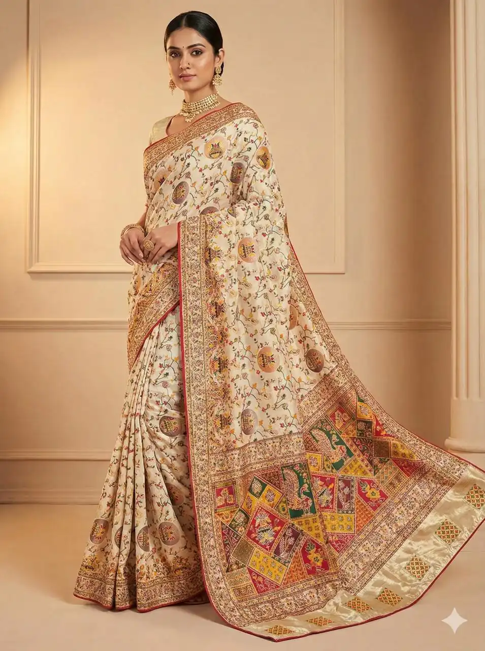 MS 547 Off White with Lace Work & Zari Work. Soft Pashmina Saree Exclusive Offer ₹2999. Delivery 4-6 Working Days. Shop now. | Designer Sarees, Sarees, Bollywood Sarees, Creative Sarees, Embroidered Sarees, Ethnic Saree, Modern Digital sarees, Party Wear Sarees