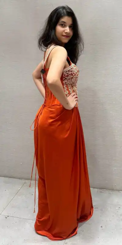 BB 45 Orange in Net Silk Sequins Work & Embroidery Work Dhoti Suit . Now at just ₹2399. Delivery 4-6 Working Days. Shop now. | Jump Suits, Salwar suit, Casual Suits, Creative suits, Designer Suits, Palazzo Suits, Party Wear Suits, Patiala Suits, Straight Suits