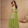 FC 7518 Parrot Green Chinon Salwar Suit Perfect for Wedding, Party, Diwali, Durga Puja, Temple Visit – . Festive Deal ₹3099. Delivery 4-6 Working Days. | Jump Suits, Tops & Bottoms, Track Suits, Salwar suit, Casual Suits, Creative suits, Designer Suits, Palazzo Suits, Party Wear Suits, Patiala Suits, Straight Suits, Trendy Wear