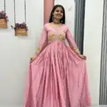 PC 542 Peach Color Chinon Gown with Thread & Embroidery Work. Available at ₹1749 only. Delivery 4-6 Working Days. Shop now. | Gowns, Bollywood Gowns, Creative Gowns, Designer Gowns, Embroidered Gowns, Party Wear Gowns