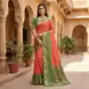 MB 6140 Peach in Color Pochampalli Silk Lace Work & Zari Work Saree . Get it for ₹2049. Delivery 4-6 Working Days. Shop now. | Designer Sarees, Sarees, Bollywood Sarees, Creative Sarees, Embroidered Sarees, Ethnic Saree, Modern Digital sarees, Party Wear Sarees