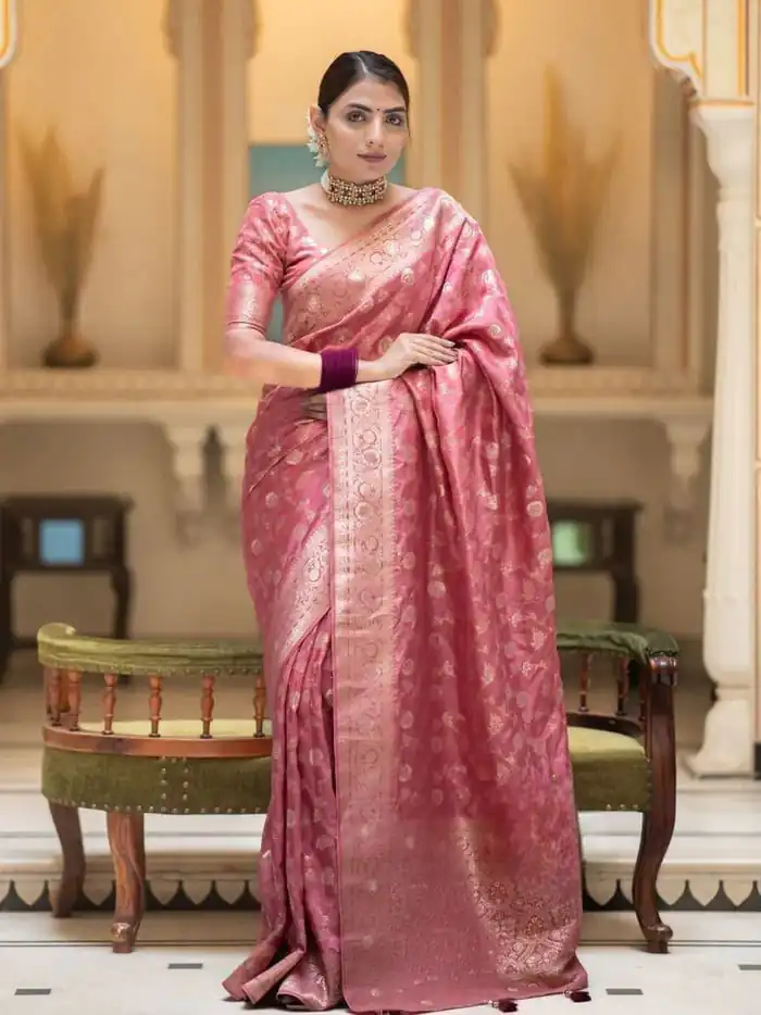 KPR 208 Peach in Color Soft Lichi Silk Designer Work Saree . Available at ₹1399 only. Delivery 4-6 Working Days. Shop now. | Designer Sarees, Sarees, Bollywood Sarees, Creative Sarees, Embroidered Sarees, Ethnic Saree, Modern Digital sarees, Party Wear Sarees
