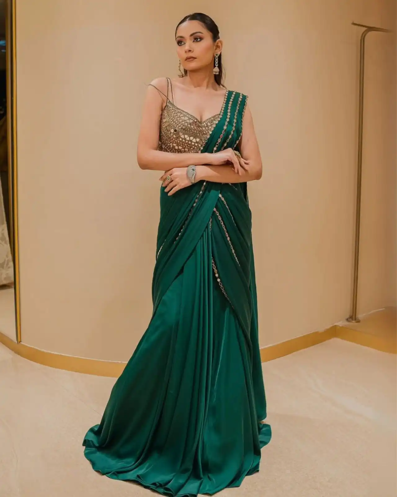 BD 1823 Peacock Green Faux Georgette Saree Perfect for Wedding, Party, Family Gatherings, Onam, Bridal Wear – . Best Price ₹2149. Delivery 4-6 Working Days. | Designer Sarees, Sarees, Bollywood Sarees, Creative Sarees, Embroidered Sarees, Ethnic Saree, Modern Digital sarees, Party Wear Sarees