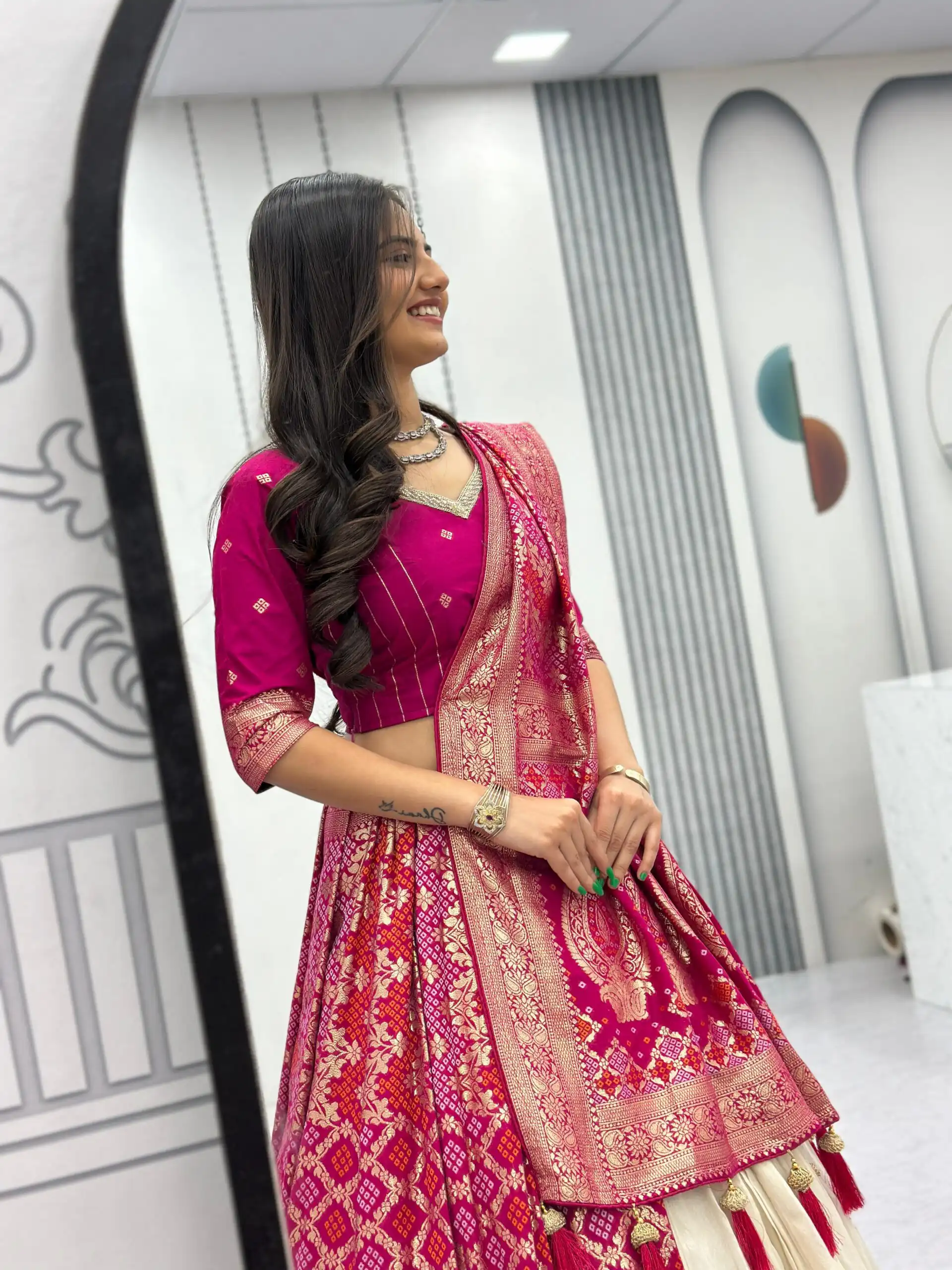 PC 560 Pink in Jacquard Silk Designer Work Lehenga Choli . Introductory Price ₹3249. Delivery 4-6 Working Days. Shop now. | Lehenga, Bollywood Lehenga, Creative Lehenga, Designer Lehenga, Embroidered Lehenga, Party Wear Lehenga