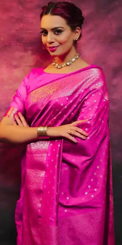 KPR 218 Pink in Soft Lichi Silk Lace Border & Lace Work Saree . Exclusive Offer ₹1349. Delivery 4-6 Working Days. Shop now. | Designer Sarees, Sarees, Bollywood Sarees, Creative Sarees, Embroidered Sarees, Ethnic Saree, Modern Digital sarees, Party Wear Sarees