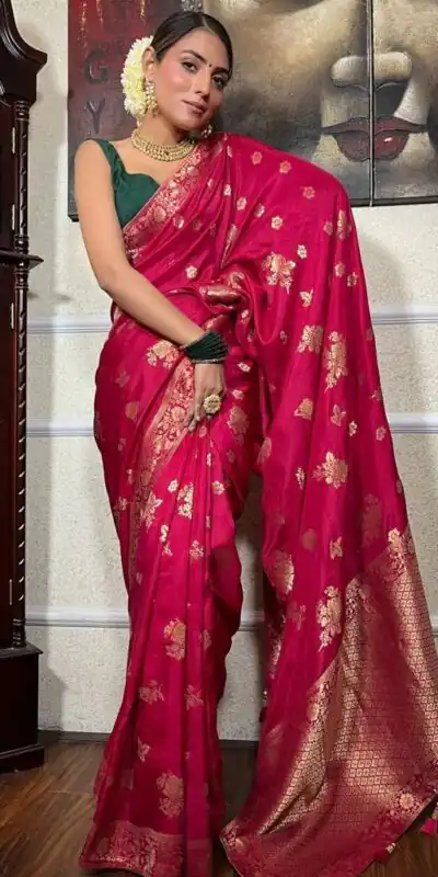 KPR 226 Pink Soft Lichi Silk Saree Perfect for Wedding, Party, Raksha Bandhan, Sangeet, Eid – . Get it for ₹1399. Delivery 4-6 Working Days. | Designer Sarees, Sarees, Bollywood Sarees, Creative Sarees, Embroidered Sarees, Ethnic Saree, Modern Digital sarees, Party Wear Sarees