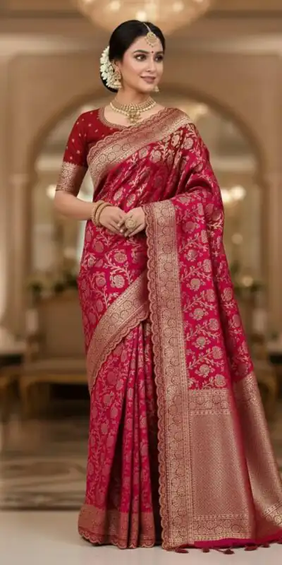 MS 451 Pink Litchi Silk Saree with Embroidery Work & Lace Work. Available at ₹1399 only. Delivery 4-6 Working Days. Shop now. | Designer Sarees, Sarees, Bollywood Sarees, Creative Sarees, Embroidered Sarees, Ethnic Saree, Modern Digital sarees, Party Wear Sarees