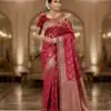 MS 451 Pink Litchi Silk Saree with Embroidery Work & Lace Work. Available at ₹1399 only. Delivery 4-6 Working Days. Shop now. | Designer Sarees, Sarees, Bollywood Sarees, Creative Sarees, Embroidered Sarees, Ethnic Saree, Modern Digital sarees, Party Wear Sarees