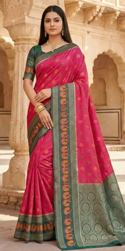 MB 6134 Pink in Color Pochampalli Silk Lace Work & Zari Work Saree . Get it for ₹2099. Delivery 4-6 Working Days. Shop now. | Designer Sarees, Sarees, Bollywood Sarees, Creative Sarees, Embroidered Sarees, Ethnic Saree, Modern Digital sarees, Party Wear Sarees