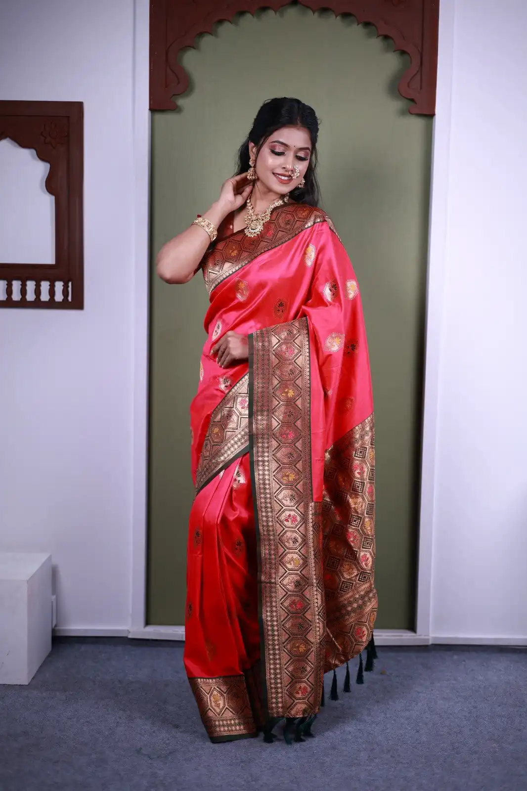 MB 22 Pink Soft Paithani Silk Saree with Zari Work & Lace Work. Affordable Price ₹2399. Delivery 4-6 Working Days. Shop now. | Designer Sarees, Sarees, Bollywood Sarees, Creative Sarees, Embroidered Sarees, Ethnic Saree, Modern Digital sarees, Party Wear Sarees