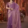 BT 3142 Purple Fandy Satin Silk Saree Perfect for Wedding, Party, Karwa Chauth, Reception, Pooja – . Festive Deal ₹1999. Delivery 4-6 Working Days. | Designer Sarees, Sarees, Bollywood Sarees, Creative Sarees, Embroidered Sarees, Ethnic Saree, Modern Digital sarees, Party Wear Sarees