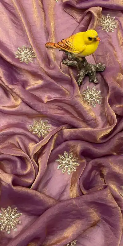 BT 3142 Purple Fandy Satin Silk Saree Perfect for Wedding, Party, Karwa Chauth, Reception, Pooja – . Festive Deal ₹1999. Delivery 4-6 Working Days. | Designer Sarees, Sarees, Bollywood Sarees, Creative Sarees, Embroidered Sarees, Ethnic Saree, Modern Digital sarees, Party Wear Sarees