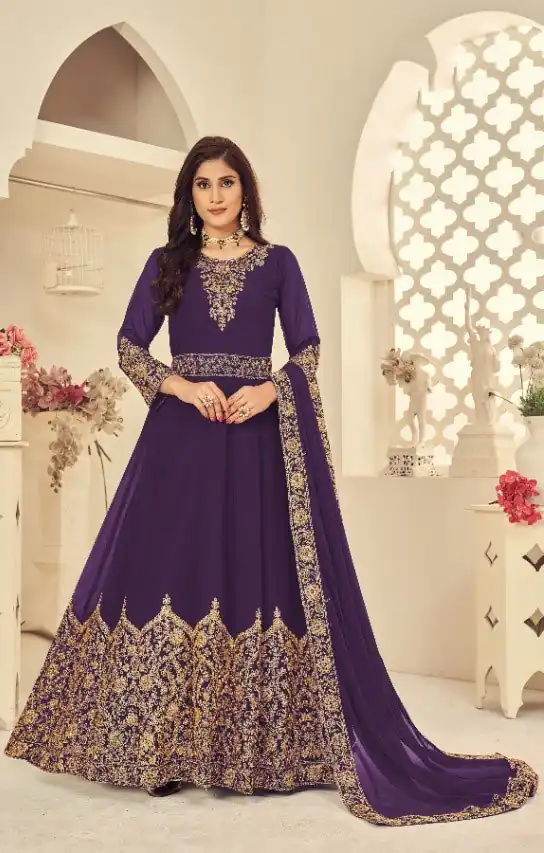 DS 1121 Purple Georgette Salwar Suit with Stone Work. Get it for ₹1999. Wedding, Party, Festive, Events, Delivery 4-6 Working Days. Shop now. | Jump Suits, Tops & Bottoms, Track Suits, Salwar suit, Casual Suits, Creative suits, Designer Suits, Palazzo Suits, Party Wear Suits, Patiala Suits, Straight Suits, Trendy Wear
