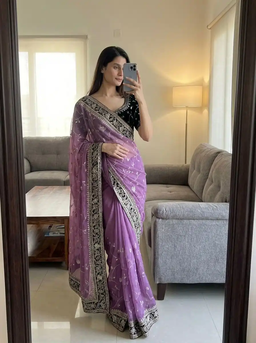 NC 5534 Moss Silk Saree Perfect for Wedding, Party, Ganesh Chaturthi, Karwa Chauth, Haldi – . Introductory Price ₹2049. Delivery 4-6 Working Days. | Designer Sarees, Sarees, Bollywood Sarees, Creative Sarees, Embroidered Sarees, Ethnic Saree, Modern Digital sarees, Party Wear Sarees