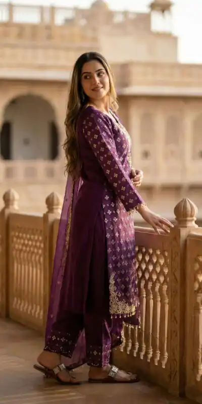 ZSR 3158 Purple in Organza Silk Lace Work & Embroidery Work Salwar Suit . Get it for ₹2399. Delivery 4-6 Working Days. Shop now. | Jump Suits, Salwar suit, Casual Suits, Creative suits, Designer Suits, Palazzo Suits, Party Wear Suits, Patiala Suits, Straight Suits