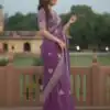 JR 654 Purple Color Soft Gold Crush Saree with Embroidery Work. Affordable Price ₹2049. Delivery 4-6 Working Days. Shop now. | Designer Sarees, Sarees, Bollywood Sarees, Creative Sarees, Embroidered Sarees, Ethnic Saree, Modern Digital sarees, Party Wear Sarees