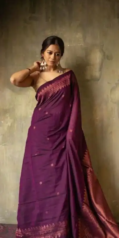 KP 6012 Purple in Soft Lichi Silk Lace Border & Lace Work Saree . Available at ₹1399 only. Delivery 4-6 Working Days. Shop now. | Designer Sarees, Sarees, Bollywood Sarees, Creative Sarees, Embroidered Sarees, Ethnic Saree, Modern Digital sarees, Party Wear Sarees