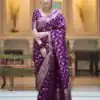 KPR 208 Purple in Color Soft Lichi Silk Designer Work Saree . Available at ₹1399 only. Delivery 4-6 Working Days. Shop now. | Designer Sarees, Sarees, Bollywood Sarees, Creative Sarees, Embroidered Sarees, Ethnic Saree, Modern Digital sarees, Party Wear Sarees
