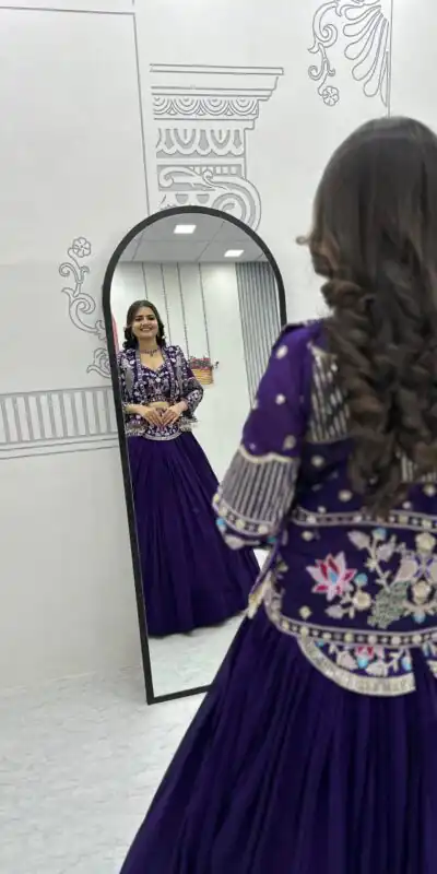 PC 559 Purple Vichitra Silk Lehenga Choli. Perfect for Wedding, Party, Eid, Temple Visit, Mehendi – Affordable Price ₹3149. Delivery 4-6 Working Day | Lehenga, Bollywood Lehenga, Creative Lehenga, Designer Lehenga, Embroidered Lehenga, Party Wear Lehenga