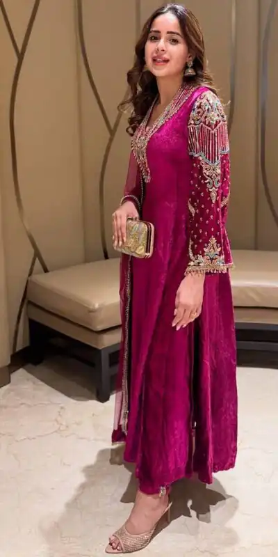MF 444 Rani Pink Velvet Salwar Suit with Embroidery Work & Zari Work. Available at ₹1999 only. Delivery 4-6 Working Days. Shop now. | Jump Suits, Tops & Bottoms, Track Suits, Salwar suit, Casual Suits, Creative suits, Designer Suits, Palazzo Suits, Party Wear Suits, Patiala Suits, Straight Suits, Trendy Wear