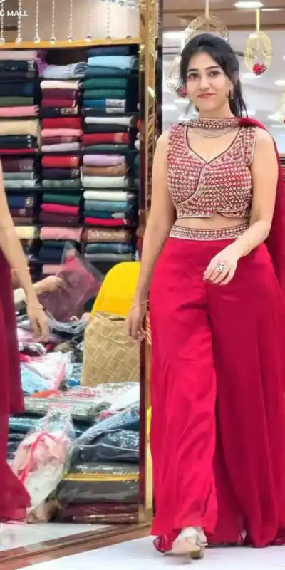 BB 46 Red Banglory Silk Salwar Suit with Sequins Work & Embroidery Work. Introductory Price ₹1899. Delivery 4-6 Working Days. Shop now. | Jump Suits, Salwar suit, Casual Suits, Creative suits, Designer Suits, Palazzo Suits, Party Wear Suits, Patiala Suits, Straight Suits