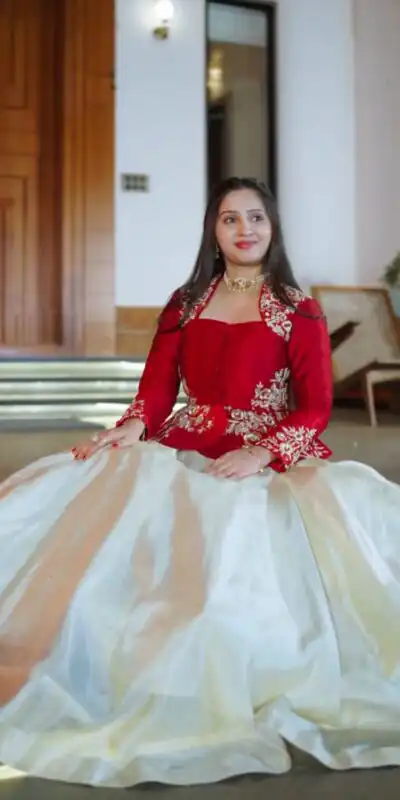 PC 558 Red Chinon Lehenga Choli with Embroidery Work.Wedding, Party, Festive, Events, Best Price ₹2149. Delivery 4-6 Working Days. Shop now. | Lehenga, Bollywood Lehenga, Creative Lehenga, Designer Lehenga, Embroidered Lehenga, Party Wear Lehenga