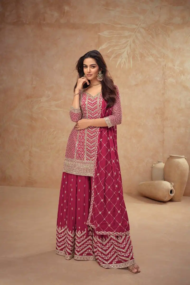 FC 7518 Red Chinon Salwar Suit Perfect for Wedding, Party, Diwali, Durga Puja, Temple Visit – . Festive Deal ₹3099. Delivery 4-6 Working Days. | Jump Suits, Tops & Bottoms, Track Suits, Salwar suit, Casual Suits, Creative suits, Designer Suits, Palazzo Suits, Party Wear Suits, Patiala Suits, Straight Suits, Trendy Wear