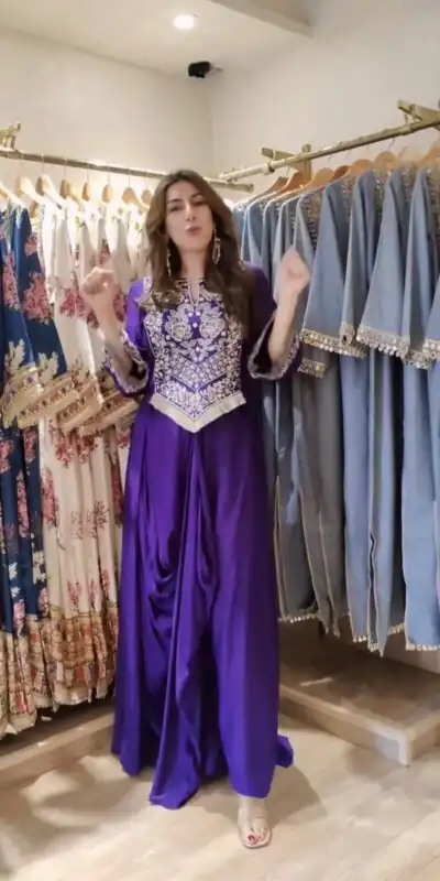 BE 441 Royal Purple Color French Crape Dhoti Suit with Embroidery Work. Get it for ₹1749. Delivery 4-6 Working Days. Shop now. | Jump Suits, Salwar suit, Casual Suits, Creative suits, Designer Suits, Palazzo Suits, Party Wear Suits, Patiala Suits, Straight Suits