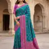 MB 6134 Teal in Color Pochampalli Silk Lace Work & Zari Work Saree . Get it for ₹2099. Delivery 4-6 Working Days. Shop now. | Designer Sarees, Sarees, Bollywood Sarees, Creative Sarees, Embroidered Sarees, Ethnic Saree, Modern Digital sarees, Party Wear Sarees