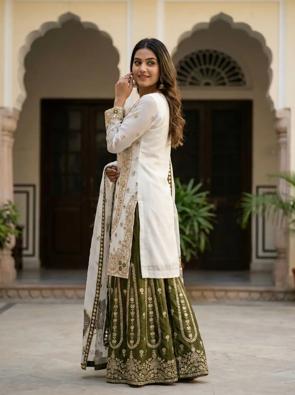 NSR 884 White Organza Silk Salwar Suit with Digital Print & Embroidery Work. Introductory Price ₹2149. Delivery 4-6 Working Days. Shop now. | Jump Suits, Salwar suit, Casual Suits, Creative suits, Designer Suits, Palazzo Suits, Party Wear Suits, Patiala Suits, Straight Suits