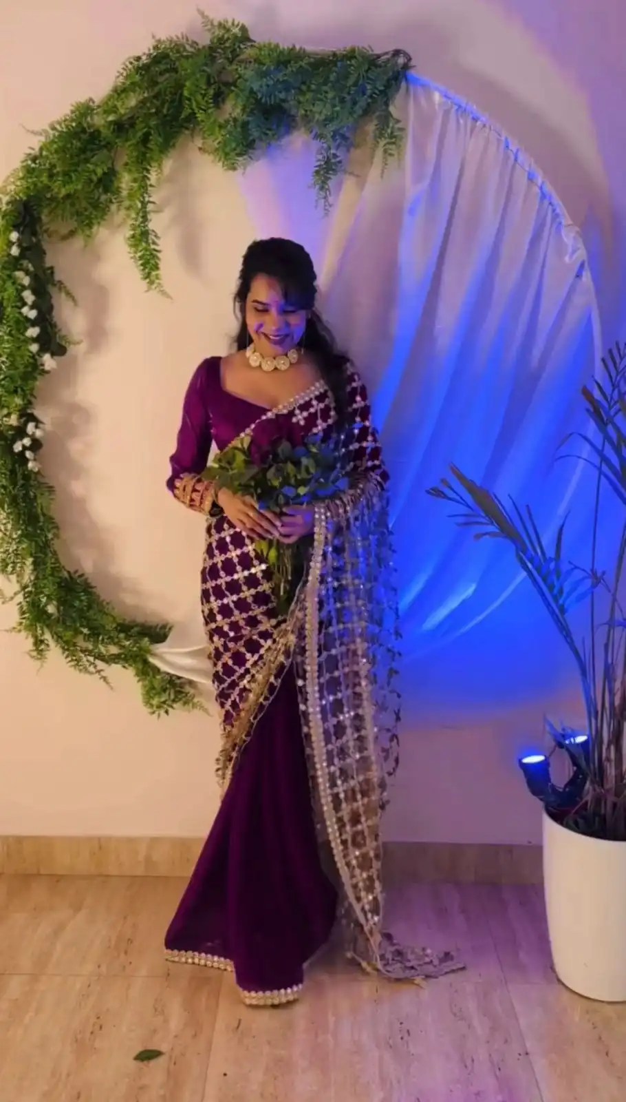 SRK 5322 Wine Fendy Silk Saree with Lace Work & Mirror Work. Wedding, Party, Festive, Events, Festive Deal ₹2499. Delivery 4-6 Working Days. Shop now. | Designer Sarees, Sarees, Bollywood Sarees, Creative Sarees, Embroidered Sarees, Ethnic Saree, Modern Digital sarees, Party Wear Sarees