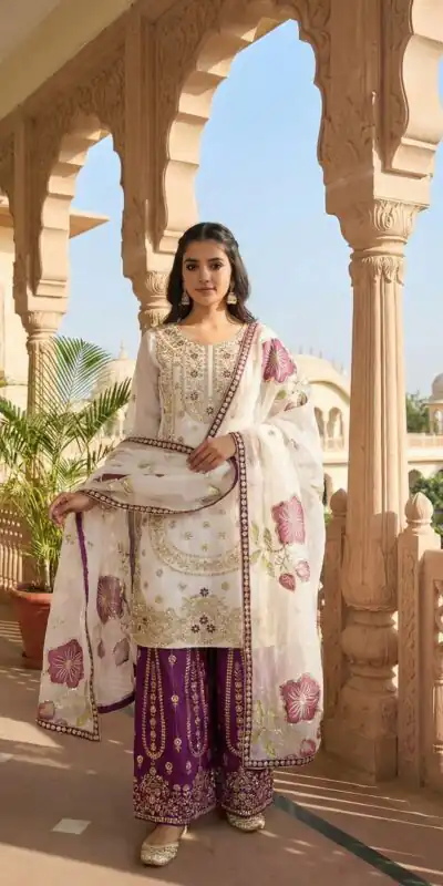 NSR 884 Wine Organza Silk Salwar Suit with Digital Print & Embroidery Work. Introductory Price ₹2149. Delivery 4-6 Working Days. Shop now. | Jump Suits, Salwar suit, Casual Suits, Creative suits, Designer Suits, Palazzo Suits, Party Wear Suits, Patiala Suits, Straight Suits