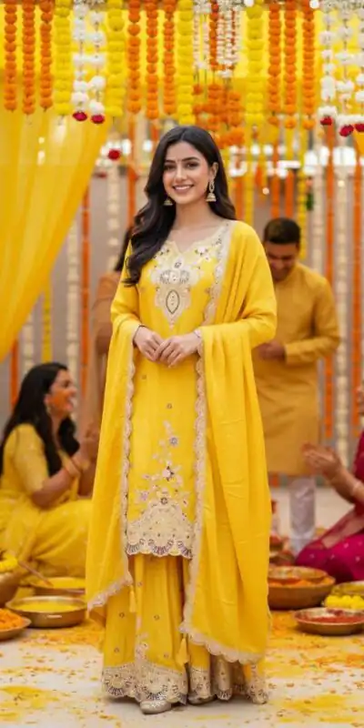 LG 2058 Yellow Chinon Salwar Suit with Embroidery Work. Wedding, Party, Festive, Events, Grab it for ₹2449. Delivery 4-6 Working Days. Shop now. | Jump Suits, Salwar suit, Casual Suits, Creative suits, Designer Suits, Palazzo Suits, Party Wear Suits, Patiala Suits, Straight Suits