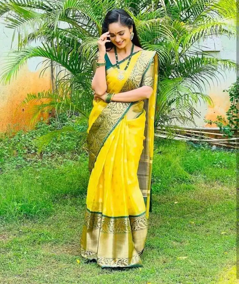 KPR 225 Yellow in Soft Lichi Silk Lace Work & Lace Border Saree . Special Price ₹1449. Delivery 4-6 Working Days. Shop now. | Designer Sarees, Sarees, Bollywood Sarees, Creative Sarees, Embroidered Sarees, Ethnic Saree, Modern Digital sarees, Party Wear Sarees
