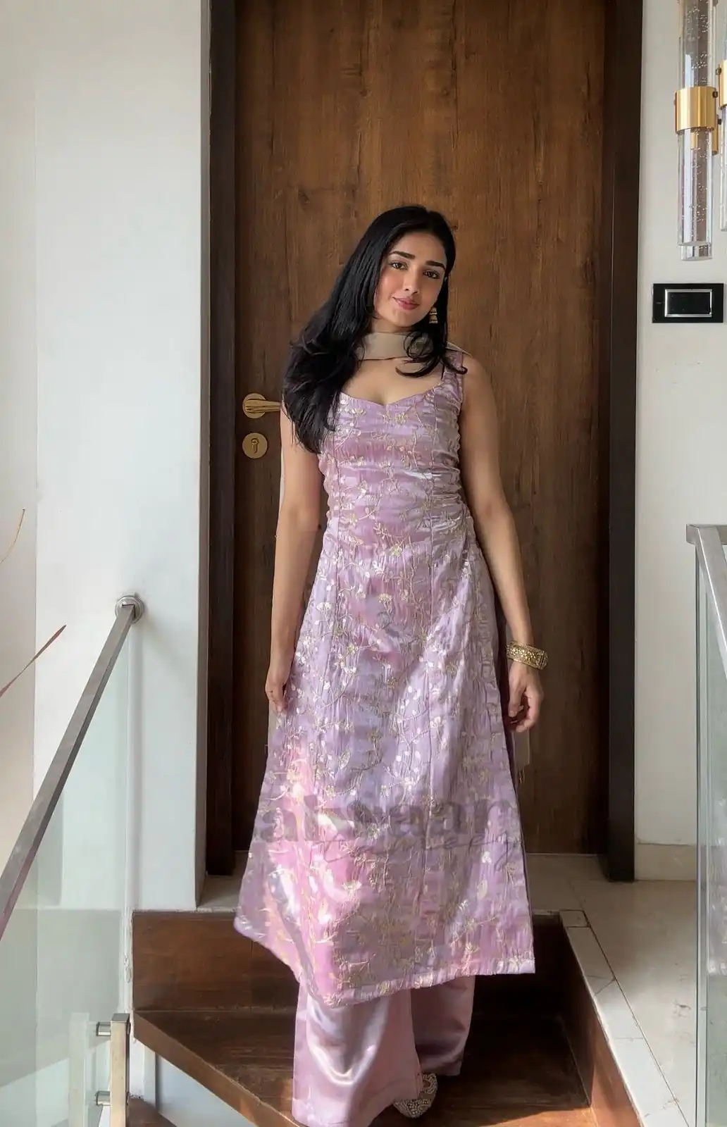 Dazzling Lavender Zimmy Silk Embroider Work Salwar Suit