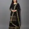 Black Faux Georgette Embroider Salwar Suit