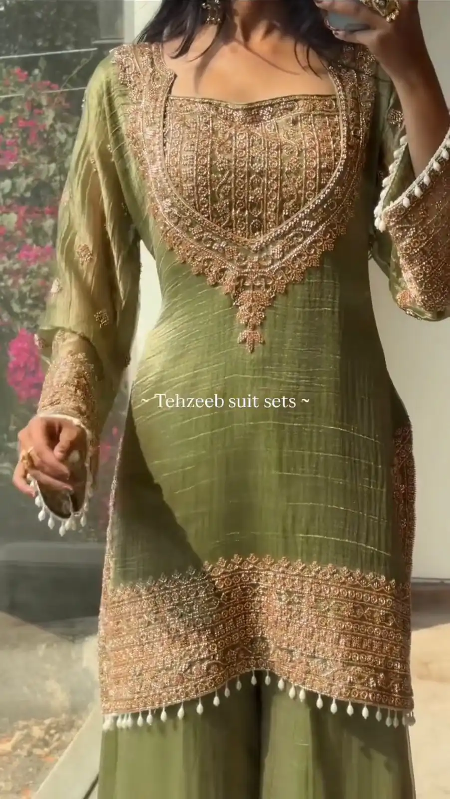 Pista Fendy Silk Border Lace Work Salwar Suit - Image 3
