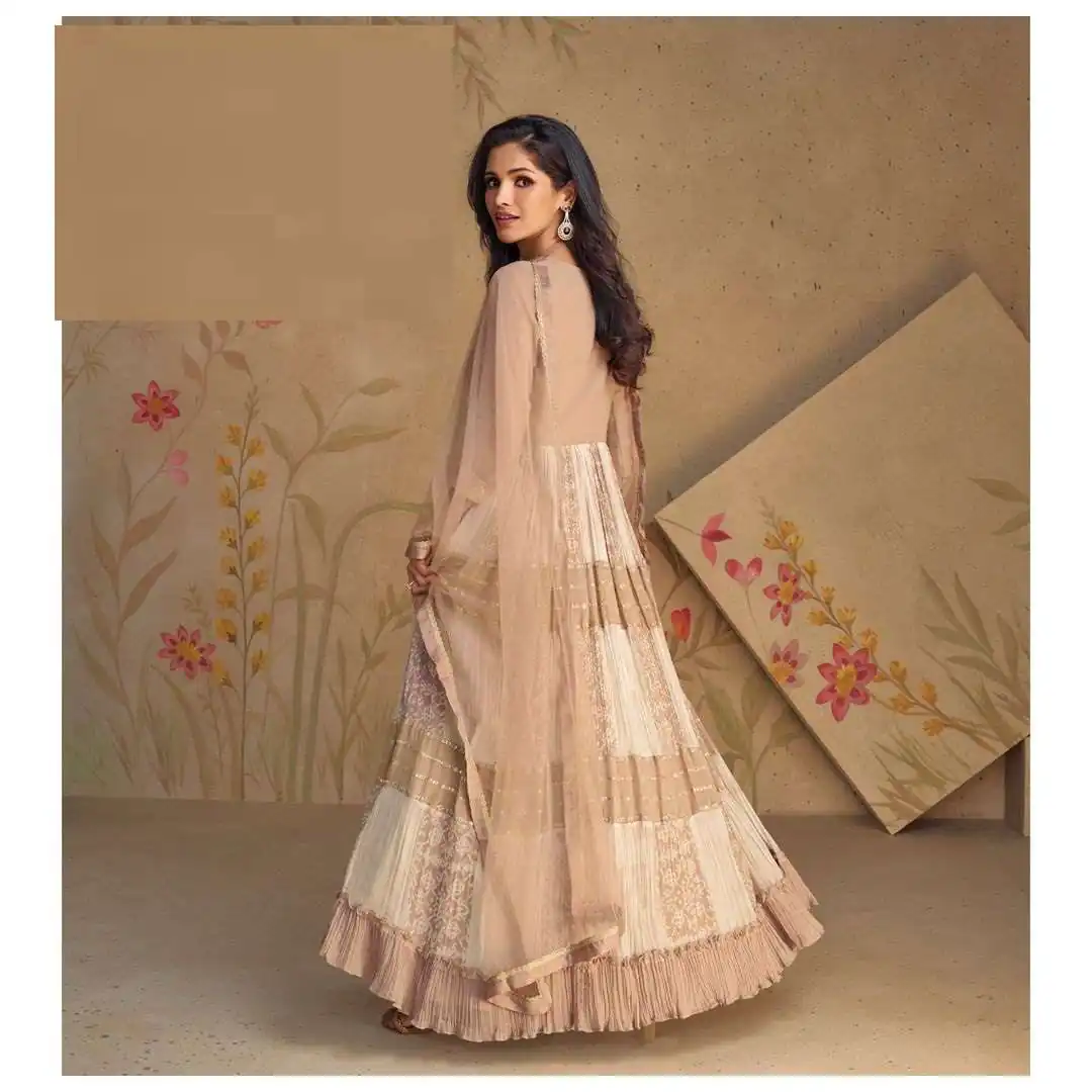 FC 5502 Cream Color Dual Tone Star Georgette Salwar Suit with Embroidery Work. Affordable Price ₹2649. Delivery 4-6 Working Days. Shop now. | Jump Suits, Salwar suit, Casual Suits, Creative suits, Designer Suits, Palazzo Suits, Party Wear Suits, Patiala Suits, Straight Suits