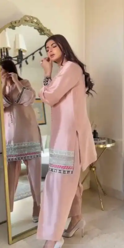 KF 1682 Light Pink Natural Crap Salwar Suit with Embroidery Work. Exclusive Offer ₹1849. Delivery 4-6 Working Days. Shop now. | Jump Suits, Salwar suit, Casual Suits, Creative suits, Designer Suits, Palazzo Suits, Party Wear Suits, Patiala Suits, Straight Suits