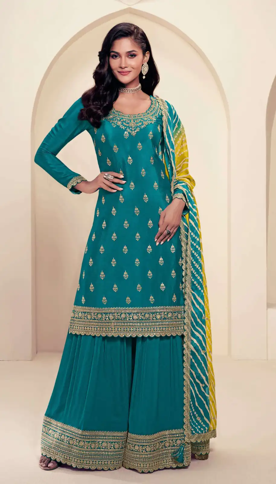 FC 72961 Teal Viscous Chinon Salwar Suit with Lace Work & Embroidery Work. Exclusive Offer ₹2549. Delivery 4-6 Working Days. Shop now. | Jump Suits, Salwar suit, Casual Suits, Creative suits, Designer Suits, Palazzo Suits, Party Wear Suits, Patiala Suits, Straight Suits