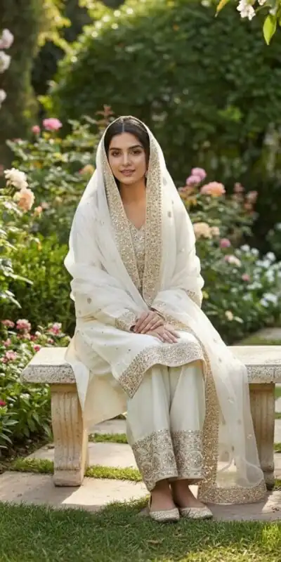 JF 040 Off White Fendy Silk Salwar Suitwith Embroidery Work & Lace Work. Now at just ₹2049. Delivery 4-6 Working Days. Shop now. | Jump Suits, Salwar suit, Casual Suits, Creative suits, Designer Suits, Palazzo Suits, Party Wear Suits, Patiala Suits, Straight Suits