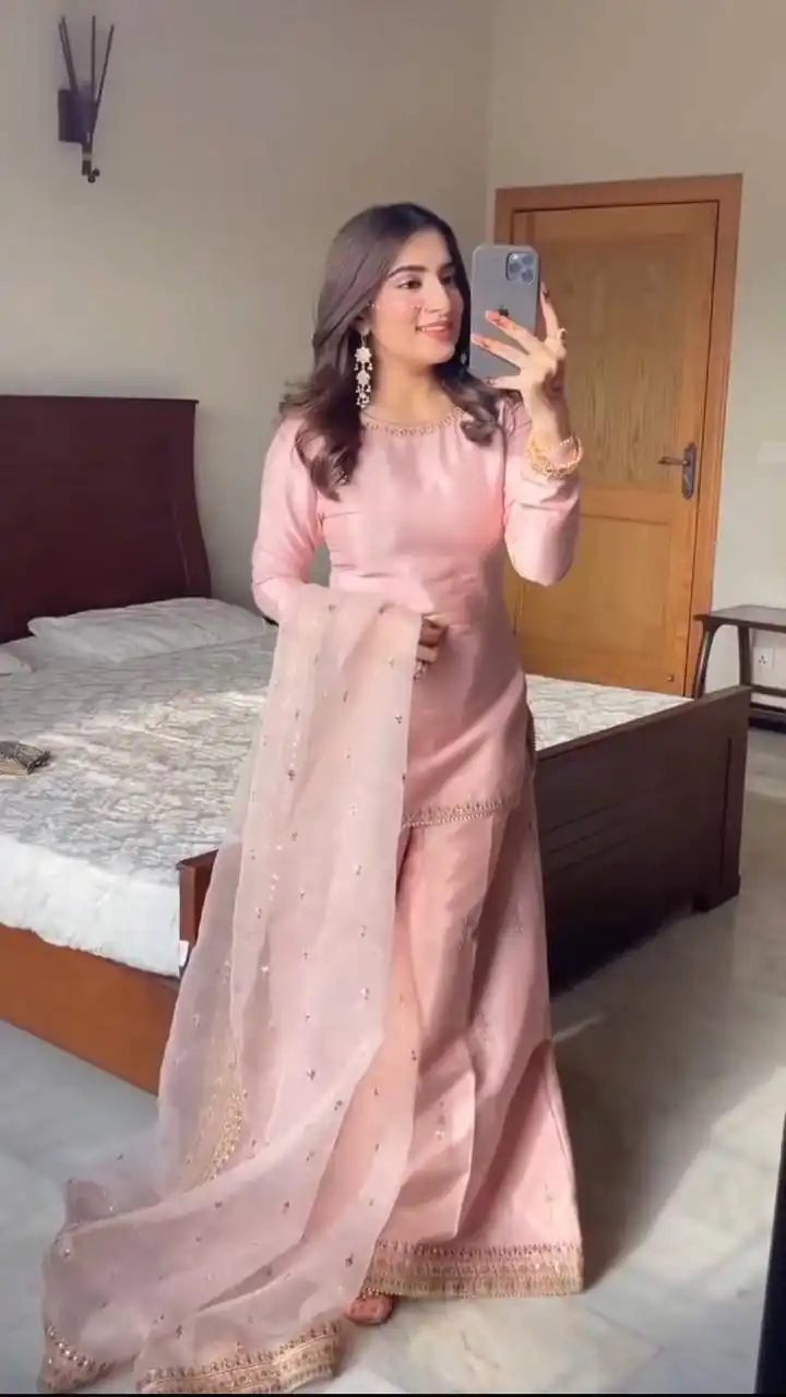 ST 199 Pink Dull Satin Salwar Suit Perfect for Wedding, Party, Reception, Raksha Bandhan, Eid – . Best Price ₹1999. Delivery 4-6 Working Days. Shop now | Jump Suits, Salwar suit, Casual Suits, Creative suits, Designer Suits, Palazzo Suits, Party Wear Suits, Patiala Suits, Straight Suits