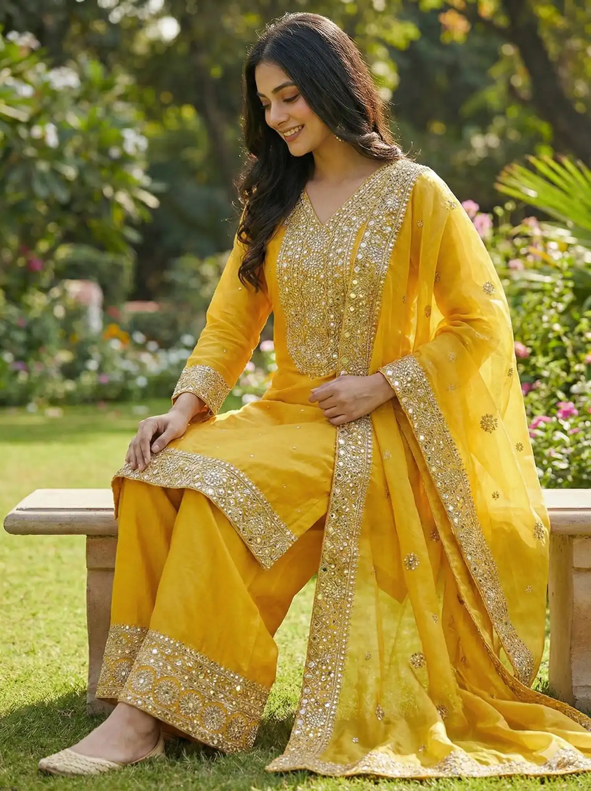 JF 040 Yellow Fendy Silk Salwar Suitwith Embroidery Work & Lace Work. Now at just ₹2049. Delivery 4-6 Working Days. Shop now. | Jump Suits, Salwar suit, Casual Suits, Creative suits, Designer Suits, Palazzo Suits, Party Wear Suits, Patiala Suits, Straight Suits