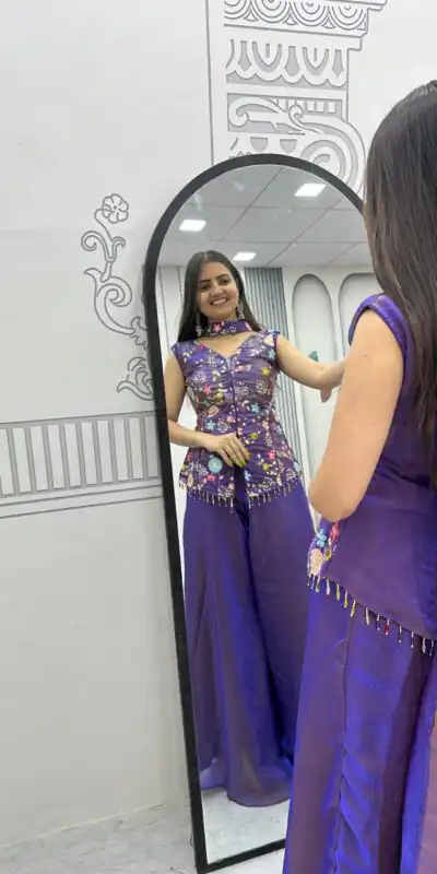 PC 551 Purple Tissue Simmer Salwar Suit with Embroidery Work. Affordable Price ₹2549. Delivery 4-6 Working Days. Shop now. | Jump Suits, Salwar suit, Casual Suits, Creative suits, Designer Suits, Palazzo Suits, Party Wear Suits, Patiala Suits, Straight Suits